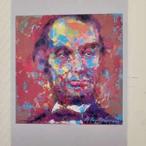 Postcard Of Painting Of Lincoln